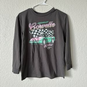 Women's Gray GM Corvette Long Sleeve Pastel T-Shirt Size Large